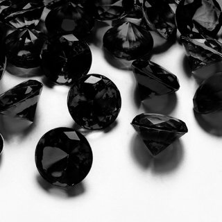 Deko-Diamanten 20 mm Schwarz 10 Stück