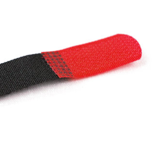 10 x Klettkabelbinder Metallöse Klett- und Flauschteil auf gleicher Seite 15 cm rot