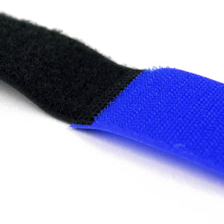 10 x Klettkabelbinder Metallöse Klett- und Flauschteil auf gleicher Seite 40 cm blau