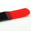 10 x Klettkabelbinder Metallöse Klett- und Flauschteil auf unterschiedlichen Seiten 15 cm rot