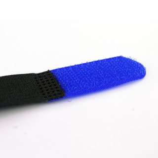 10 x Klettkabelbinder Metallöse Klett- und Flauschteil auf unterschiedlichen Seiten 20 cm blau