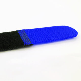10 x Klettkabelbinder Metallöse Klett- und Flauschteil auf unterschiedlichen Seiten 30 cm blau