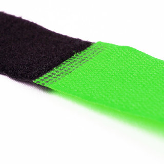 10 x Klettkabelbinder Metallöse Klett- und Flauschteil auf unterschiedlichen Seiten 80 cm grün