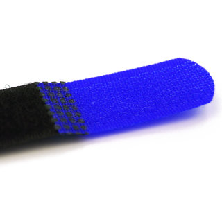 1 Klettkabelbinder Metallöse Klett- und Flauschteil auf unterschiedlichen Seiten 15 cm blau