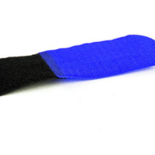 1 Klettkabelbinder Metallöse Klett- und Flauschteil auf unterschiedlichen Seiten 40 cm blau