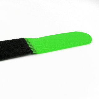 1 Klettkabelbinder Metallöse Klett- und Flauschteil auf unterschiedlichen Seiten 60 cm grün