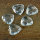 5 Kristall-Anhänger Herz 4,0 x 4,2 cm