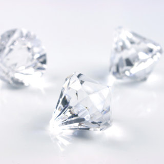 5 Kristall-Anhänger Diamant 3,1 x 3,7 cm