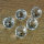 5 Kristall-Anhänger Kugel 3,2 x 3,4 cm