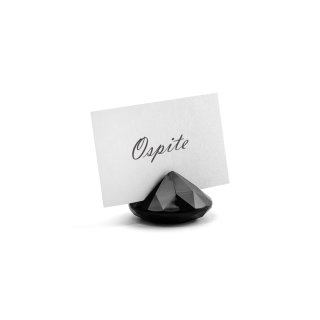 Tischkartenhalter - Diamant schwarz 10 Stück