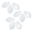 9 Kristall-Anhänger Träne klar/farblos groß 4,0 x 6,3 cm