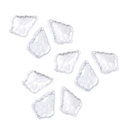 9 Kristall-Anhänger Träne klar/farblos klein 3,2 x 4,6 cm