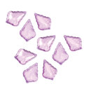 9 Kristall-Anhänger Träne lila klein 3,2 x 4,6 cm