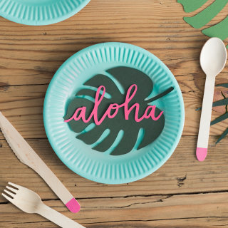 6 Tischkarten Aloha - Monstera Leaves