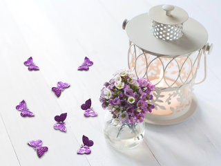 Konfetti - Schmetterlinge hellrosa