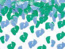 Konfetti - Füsse Himmelblau und Grün