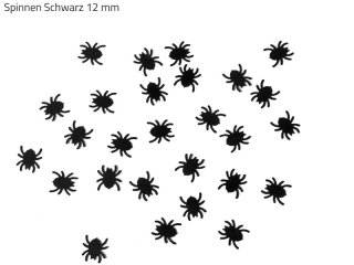 Konfetti - Spinnen Schwarz 12 mm