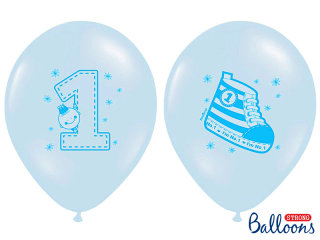 6 Stck. Luftballon 30 cm Pastell strong - Baby Blue No.1
