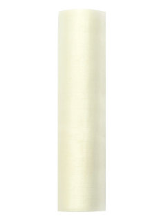 Organza - Einfarbig 16 cm Rolle 0,16 x 9 m Hellcreme