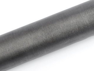 Organza - Einfarbig 16 cm Rolle 0,16 x 9 m Grau