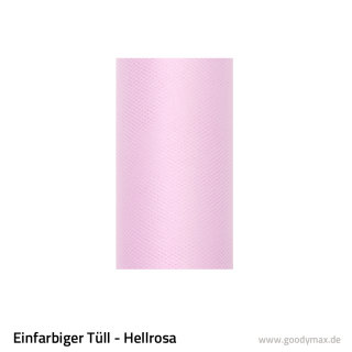 Tüll - Einfarbig 8 cm Rolle 0,08 x 20 m Hellrosa