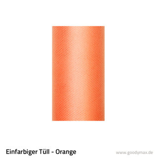 Tüll - Einfarbig 15 cm Rolle 0,15 x 9 m Orange
