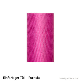 Tüll - Einfarbig 8 cm Rolle 0,08 x 20 m Fuchsia