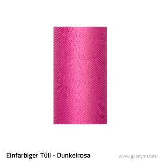 Tüll - Einfarbig 30 cm Rolle 0,30 x 9 m Dunkelrosa