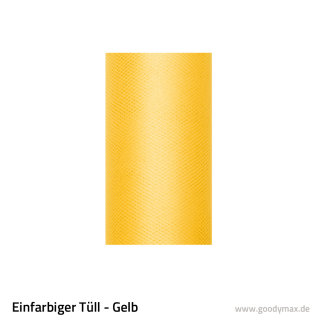 Tüll - Einfarbig 30 cm Rolle 0,30 x 9 m Gelb