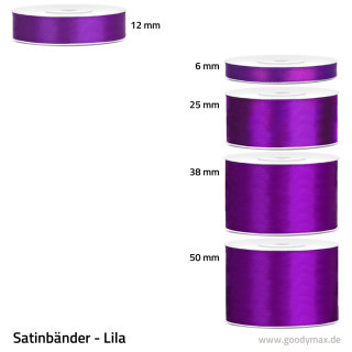 Satinband - 6 mm x 25 m - Lila