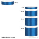 Satinband - 6 mm x 25 m - Blau
