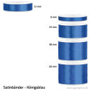 Satinband - 12 mm x 25 m - Königsblau