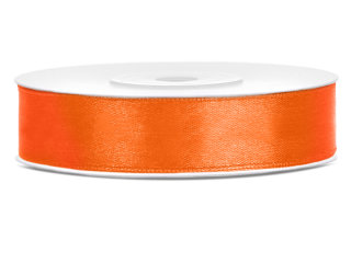 Satinband - 12 mm x 25 m - Orange