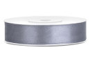 Satinband - 12 mm x 25 m - Grau