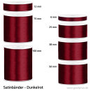 Satinband - 25 mm x 25 m - Dunkelrot