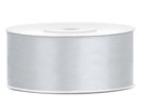 Satinband - 25 mm x 25 m - Silber