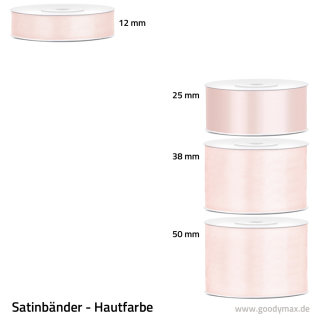 Satinband - 50 mm x 25 m - Hautfarbe