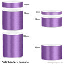 Satinband - 75 mm x 25 m - Lavendel