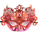 Karnevalsmaske Rot mit Ornamentverzierung