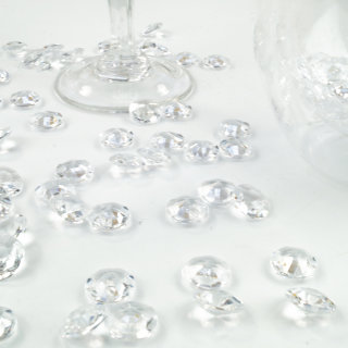 Deko-Diamanten 12 mm farblos/klar 100 Stück