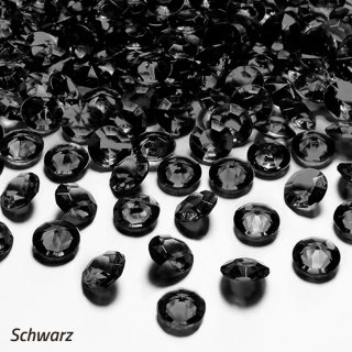 Deko-Diamanten 12 mm schwarz 100 Stück