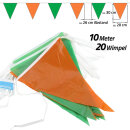Wimpelkette 10 m Grün-Orange