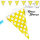 Goodymax® Wimpelkette 10 m Gelb mit weißen Punkten
