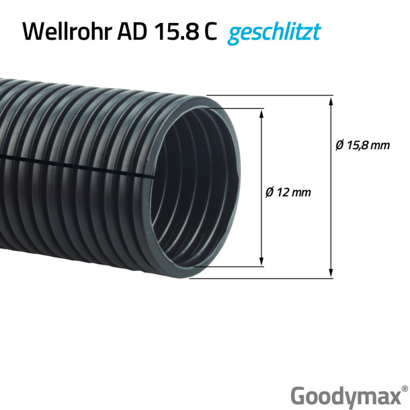 7 10 13 18 25 28mm Wellrohr Wellschlauch geschlitztes Kabel Schutz Isolierrohr 