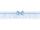 Strumpfband Eva - Hellblau mit Satinschleife und weißen Herz