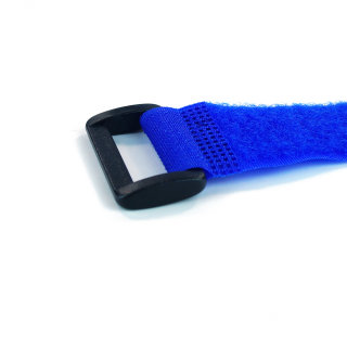 Klettkabelbinder 30 cm Kunststofföse blau