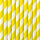 Papier-Trinkhalme Gelb Weiß gestreift 10 Stück