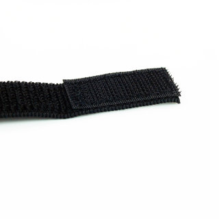Stretch-Klettkabelbinder 20 cm Metallöse schwarz