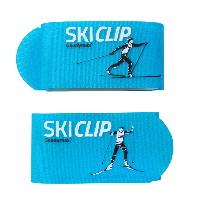 1 Paar Top-Skiclips Skihalteriemen mit hochwertigem Gummipolster Klettverschluß 