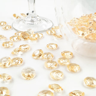 Deko-Diamanten 12 mm gold/apricot 100 Stück
